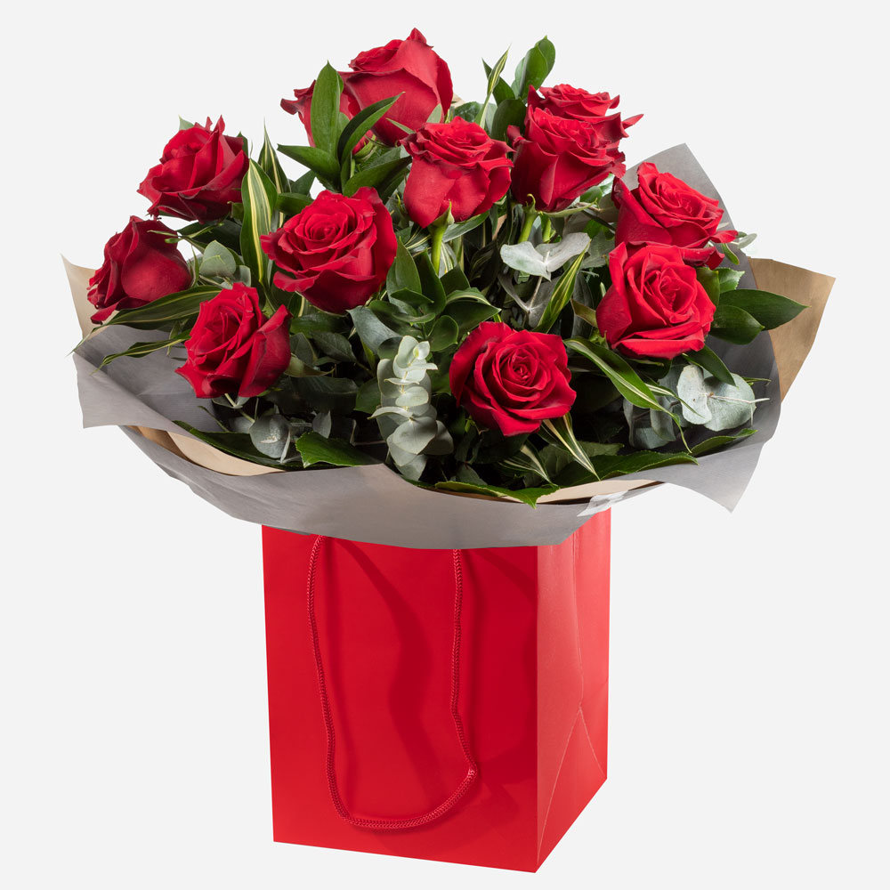 For My Sweetheart- a dozen red roses